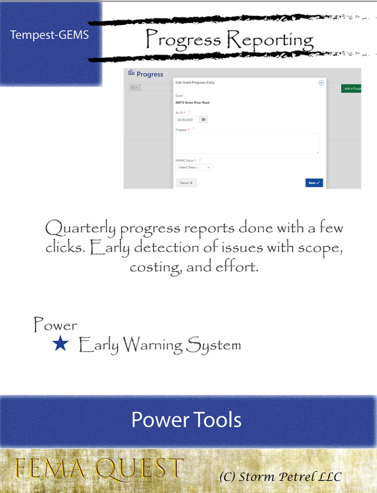 Grant Management Basics How to Do Progress Reports for Grants Storm Petrel LLC